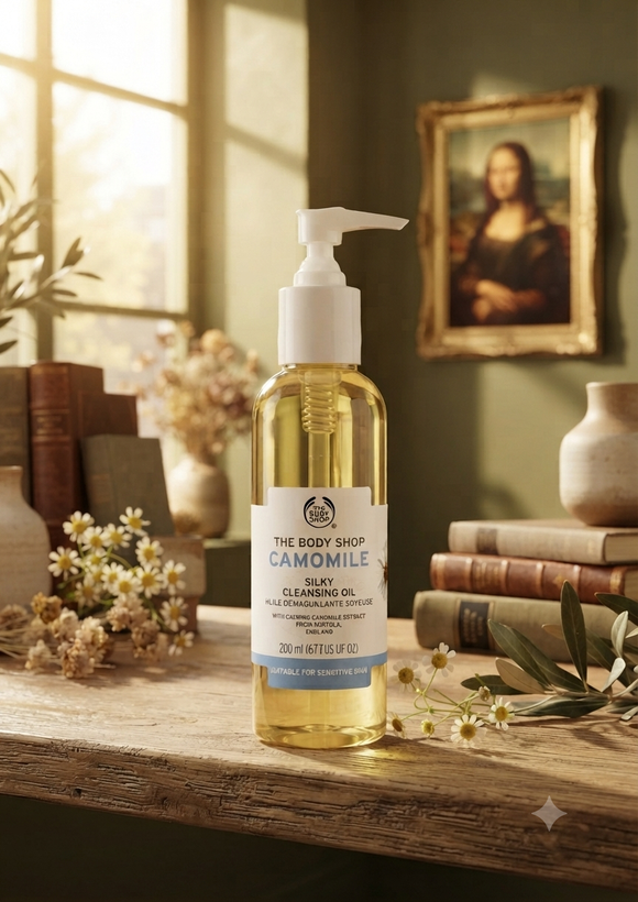 روغن پاک کننده آرایش بابونه بادی شاپ مدل Camomile silky