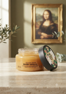 اسکراب بدن وانیل بادی شاپ مدل warm vanilla