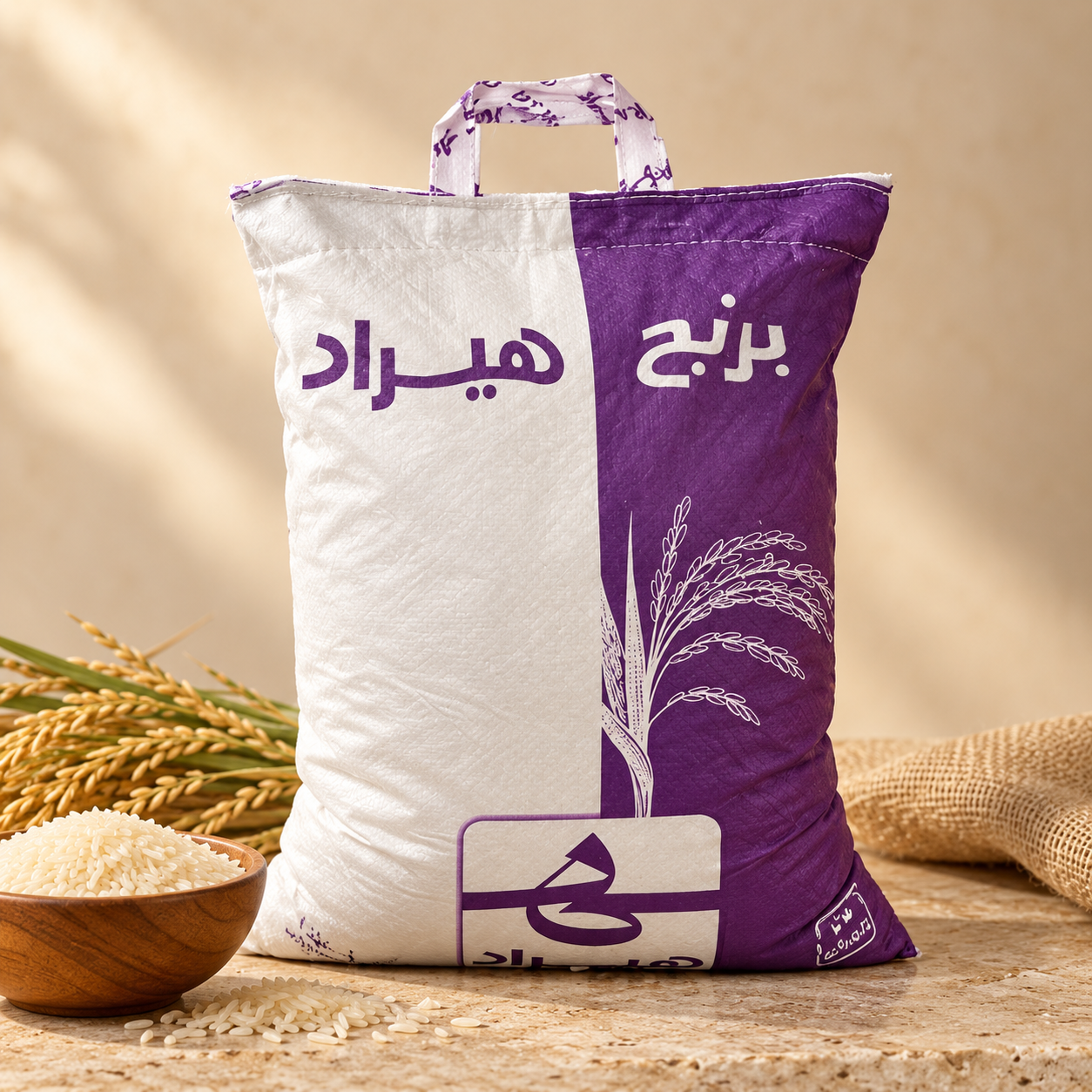 برنج پاکستانی ۳۸۶ IR6 هیراد ۱۰ کیلوگرمی